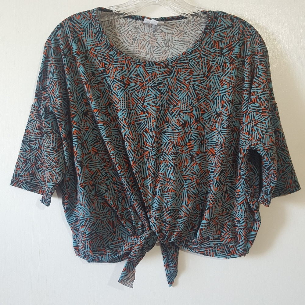 LuLaRoe Front Tie Crop Top